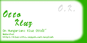 otto kluz business card